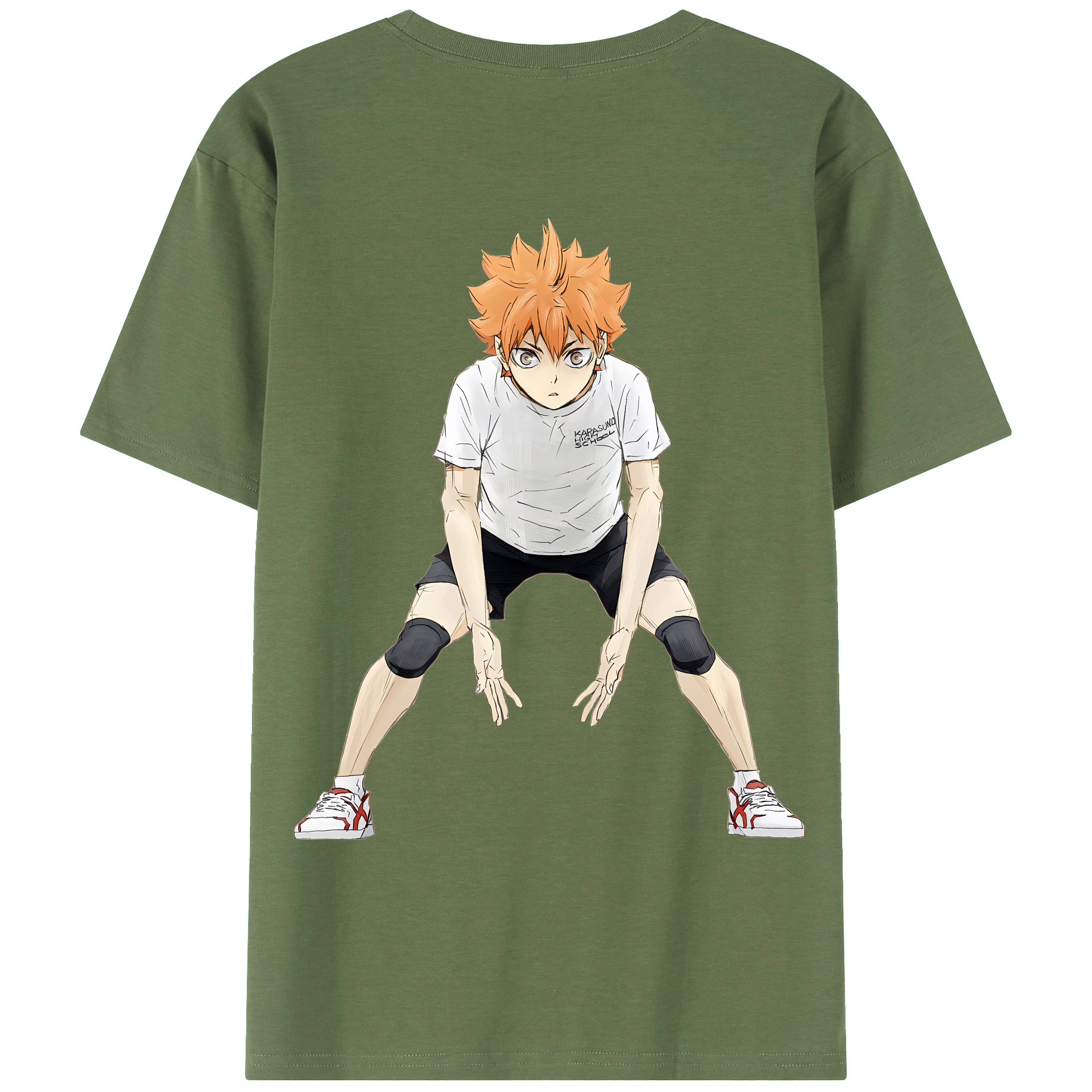 （画像用） ハイキュー!! Haikyu!! 綿100％ メンズ半袖Tシャツ（バックプリント） 通気性